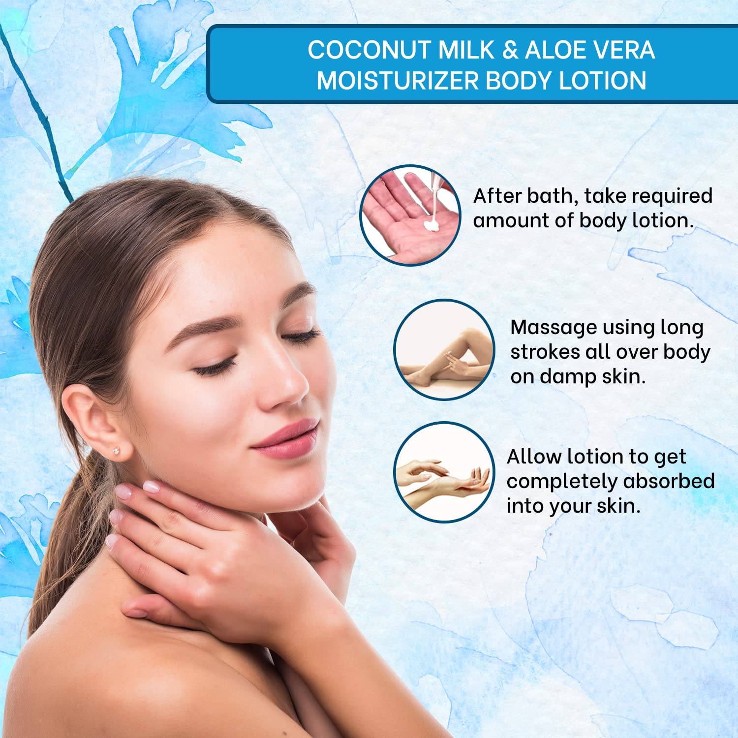 MNT Coconut Milk & Aloe Vera Moisturizing Body Lotion, 300ml – Hydrating, Nourishing Skin Care for Smooth, Soft, Healthy Skin