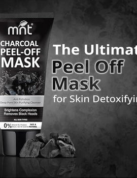 MNT Charcoal Peel Off Mask for Women & Men | Removes Blackheads & Whiteheads | Deep Cleansing Charcoal Peel Off Mask for Oily Skin & Dull Face | 100 g