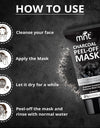 MNT Charcoal Peel Off Mask for Women & Men | Removes Blackheads & Whiteheads | Deep Cleansing Charcoal Peel Off Mask for Oily Skin & Dull Face | 100 g