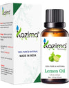 KAZIMA Lemon Essential Oil 100% Pure Natural Steam Distilled & Therapeutic Grade Enriched In Vitamin C & Natural Antioxidants (15ml)