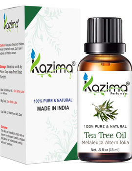 KAZIMA Tea Tree Essential Oil - 100% Pure Natural & Therapeutic Grade For Skin & Hair care (15ML)