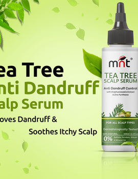 MNT Tea Tree Anti-Dandruff Scalp Serum 100ml – Natural Treatment for Flaky, Itchy Scalp, Soothes, Nourishes, and Reduces Dandruff