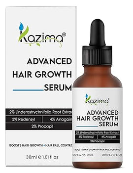 KAZIMA Advanced Hair Growth Serum 30ml - Promote Stronger, Thicker, and Healthier Hair with Powerful Natural Ingredients for All Hair Types