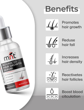 MNT Advanced Hair Growth Serum with 2% Lindera Strychnifolia 3% Redensyl, 4% Anagain, 2% Procapil | Hair Growth Serum for Scalp | Hair Growth Serum for Women & Men | 30 ml