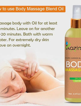 KAZIMA Body Massage Oil (100ml) Blend for Relaxation Muscle Relief & Skin Nourishment