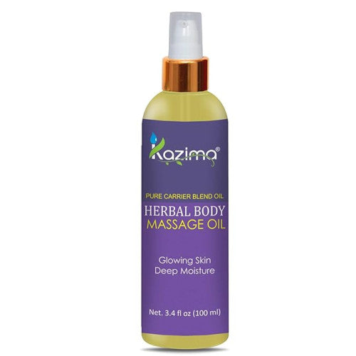 KAZIMA Herbal Body Massage Oil (100ml) for Relaxation, Pain Relief, Skin Nourishment & Hydration