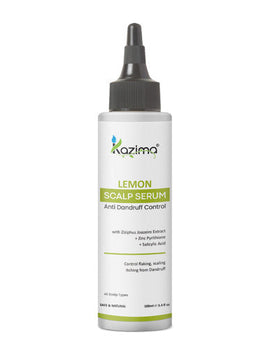 KAZIMA Lemon Anti-Dandruff Scalp Serum 100ml - Refreshing Formula to Combat Flakes, Sooth Itchy Scalp, and Promote Healthy Hair Growth