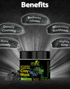 MNT Activated Charcoal Clay Mask with Green Tea & Tea Tree Oil for All Skin Types |Pore Detoxifying & Deeply Cleanses Skin, 100g