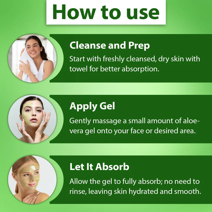 MNT Pure ALOE VERA Gel Transparent For Hair, Skin, Body and Beard | Multipurpose Beauty Skin Gel For Young Face & Glow Skin (No Chemicals, No Colour, No Fragrance).