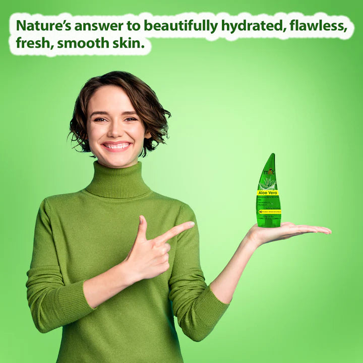 MNT Pure ALOE VERA Gel Transparent For Hair, Skin, Body and Beard | Multipurpose Beauty Skin Gel For Young Face & Glow Skin (No Chemicals, No Colour, No Fragrance).