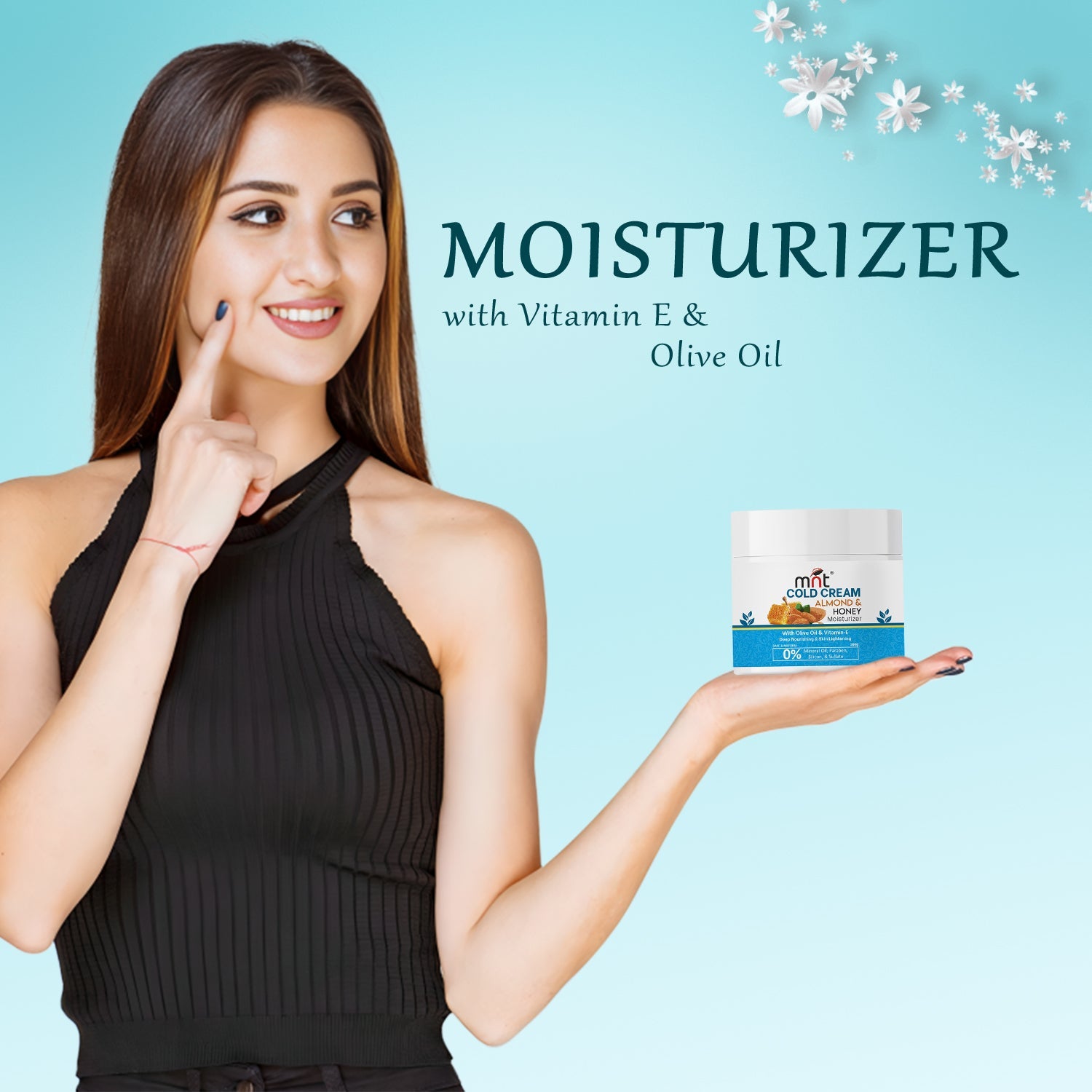 MNT Almond & Honey Cold Cream for Face, Hand and Body | Winter Moisturizer for Dry Skin with Olive Oil & Vitamin E | For Men & Women | 100 g