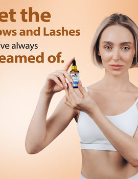 MNT Lashes & Brows Grow Beauty Oil with Argan & Jojoba Oil (30ml) For Thicker, Longer Eyebrows and Healthier Eyelashes