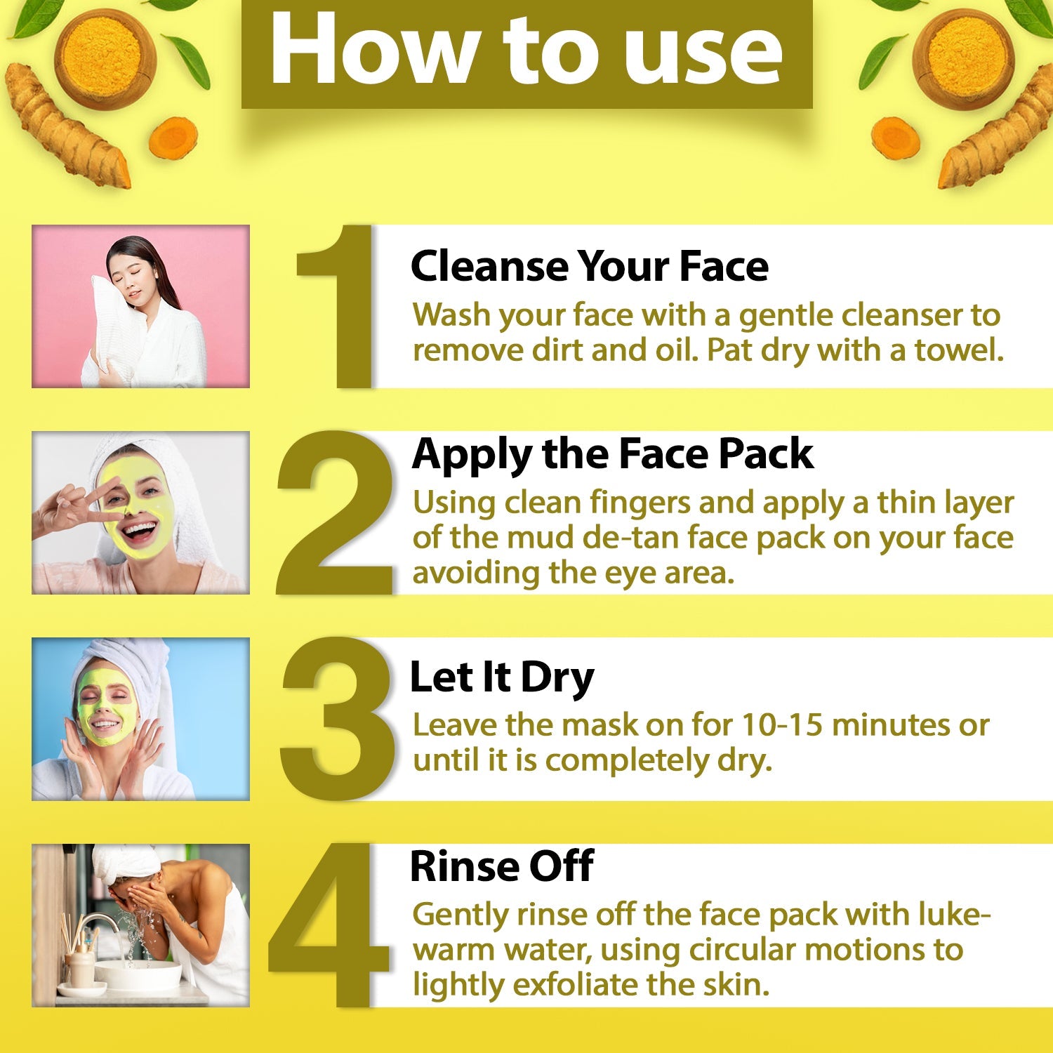 MNT Mud De-Tan Face Pack with Turmeric & Tea Tree Oil for All Skin Types Tan Removal| Skin Brightening, 100g