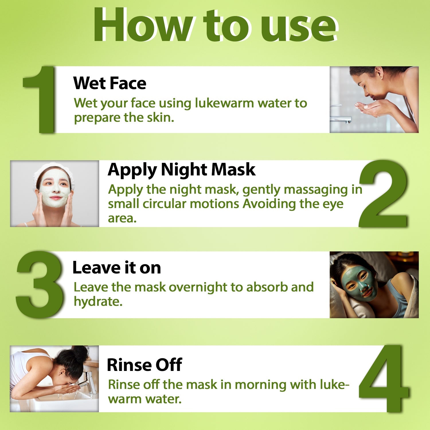 MNT Tea Tree Night Gel Mask with Cucumber & Green Tea Extract for All Skin Types Skin Brightening| Dark Spot Removal, 100g