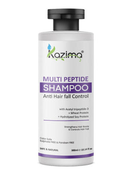 KAZIMA Multi-Peptide Shampoo 300ml - Nourish, strengthen and revitalize hair with advanced peptide complex for healthy, thick hair