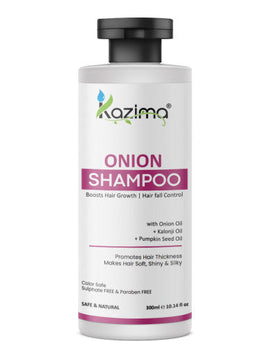 KAZIMA Onion Shampoo 300ml - Strengthen Hair, Boost Growth, Prevent Hair Fall, and Nourish Scalp for Healthier, Thicker Hair