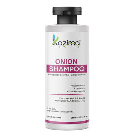 KAZIMA Onion Shampoo 300ml - Strengthen Hair, Boost Growth, Prevent Hair Fall, and Nourish Scalp for Healthier, Thicker Hair