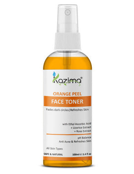 KAZIMA Orange Peel Face Mist Toner (100ml) – Skin Whitening, Acne-Free, Refreshing, and Glowing Skin Toner for All Skin Types