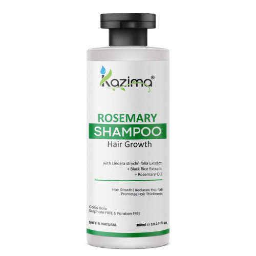 KAZIMA Rosemary Hair Growth Shampoo 300ml - Promotes hair growth, strengthens hair and nourishes the scalp for thick & healthy hair