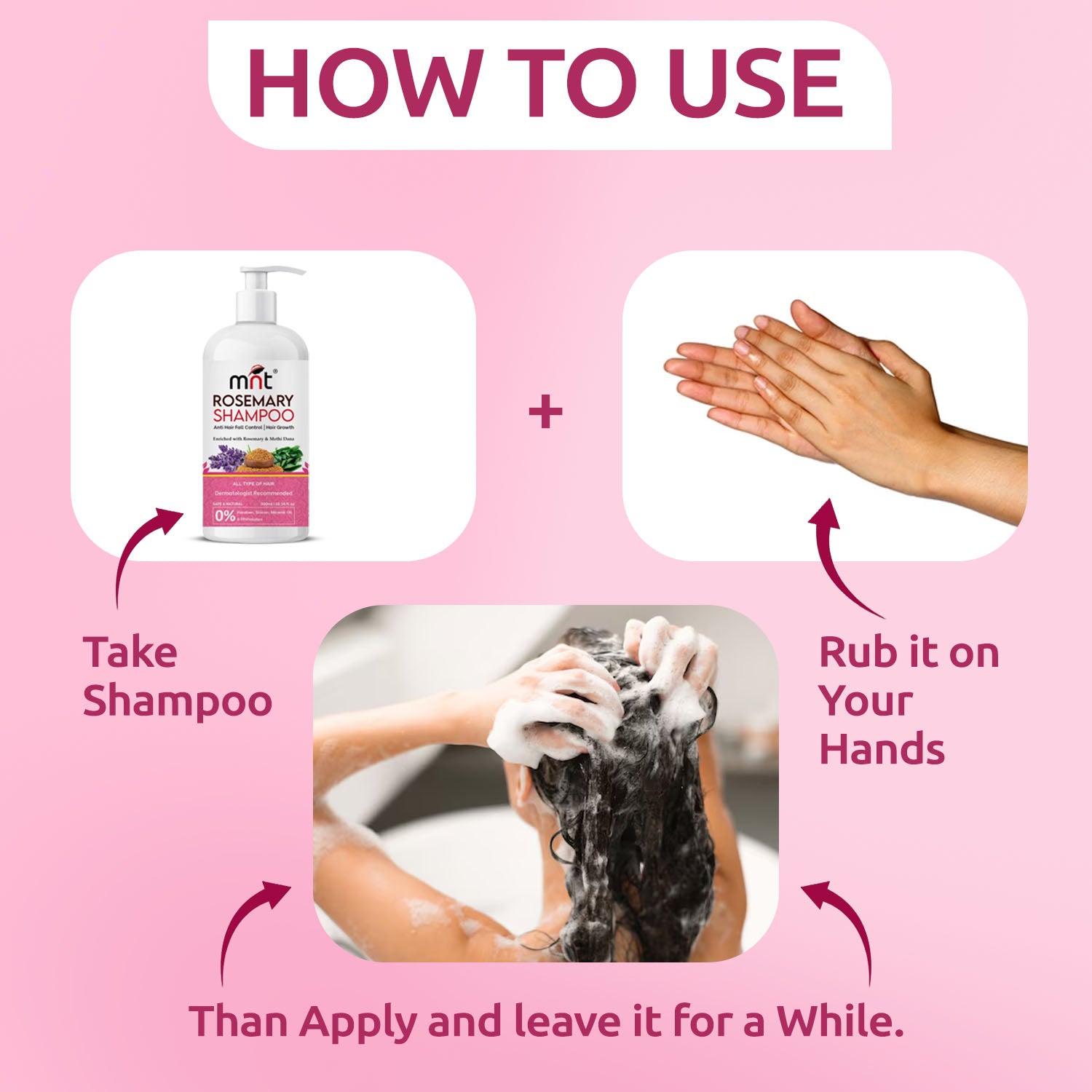 MNT Rosemary Shampoo with Methi Dana & Rosemary for Hair Fall Control & Hair growth | Rosemary Shampoo for Hair Growth, Reduced Hair Fall & Dandruff Control | 300 ml