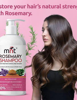 MNT Rosemary Shampoo with Methi Dana & Rosemary for Hair Fall Control & Hair growth | Rosemary Shampoo for Hair Growth, Reduced Hair Fall & Dandruff Control | 300 ml