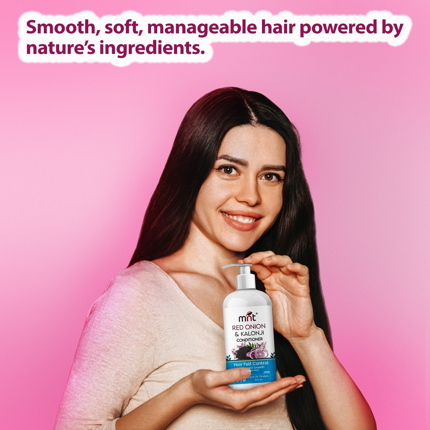 MNT Red Onion & Kalonji Hair Conditioner for Smooth and Silky Hair | Hair Growth & Hair Fall Control Conditioner, 300 ml