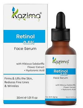 KAZIMA 0.5% Retinol Face Serum for Anti-Aging, Fine Lines, Wrinkles, Firming & Skin Regeneration – 30ml, Beginner-Friendly, All Skin Types