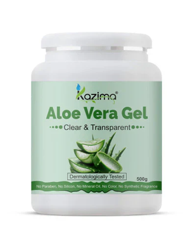 KAZIMA Pure Aloe Vera Gel for Skin and Hair | Hydrates, Moisturizes & Soothes Irritated Skin | Pure & Natural Aloe Vera Gel for Face, Acne, Scars, Dark Circles & Sunburn