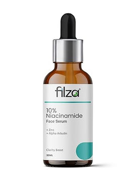 FILZA 10% Niacinamide Face Serum for Acne Marks and Dark Spots, with Zinc and Rice Extract | Fades Blemishes, Reduces Hyperpigmentation & Balances Oil | 30 ml