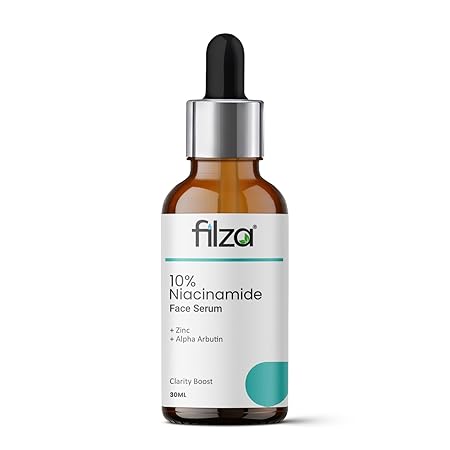 FILZA 10% Niacinamide Face Serum for Acne Marks and Dark Spots, with Zinc and Rice Extract | Fades Blemishes, Reduces Hyperpigmentation & Balances Oil | 30 ml