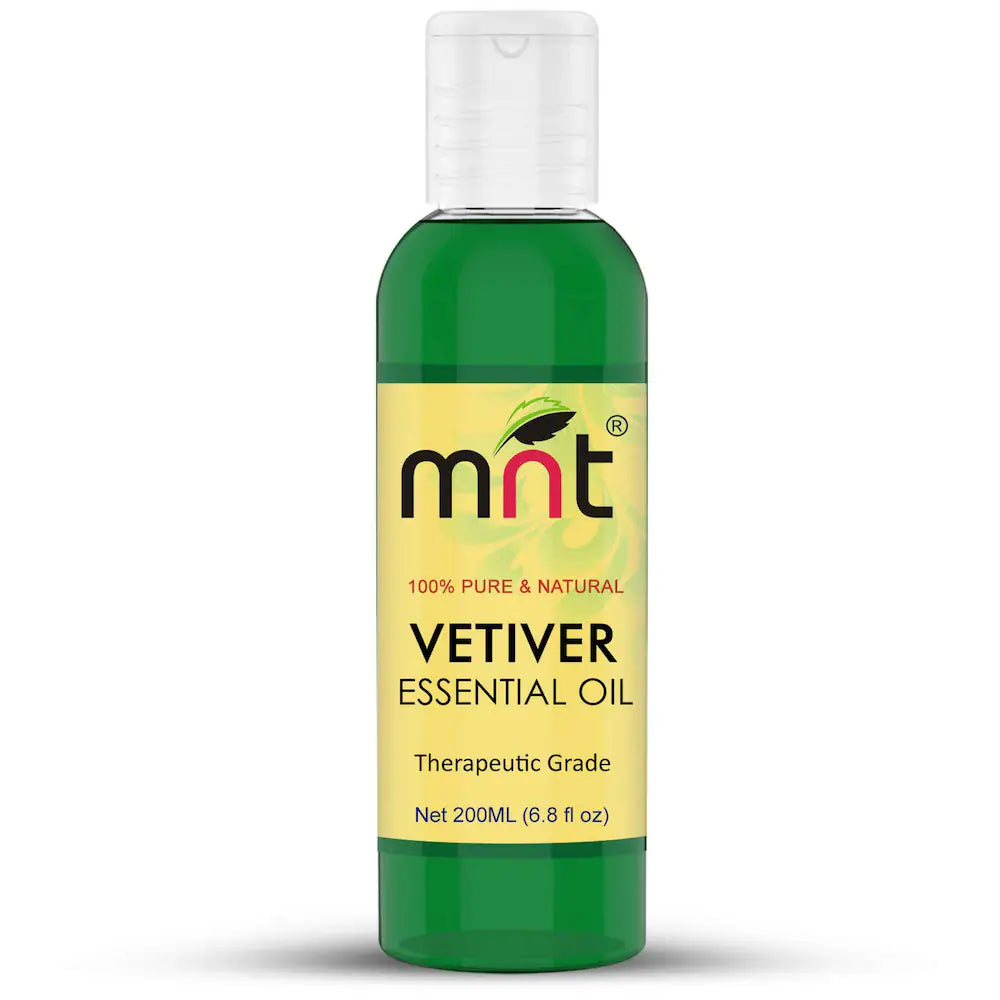 MNT Vetiver Essential Oil 100% Pure Natural & Therapeutic Grade for Aromatherapy, Massage, Hair Care and Skin Care (15ML)