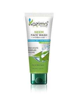 KAZIMA Neem Face Wash With Tea Tree & Tulsi For Anti Pollution, Anti Acne, Nourishes Skin + Pore Purifying Skin Defense (100 ML)