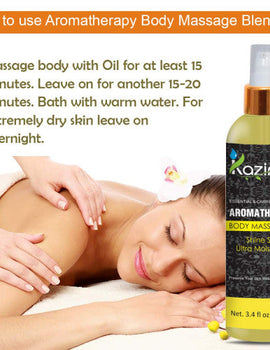 KAZIMA Aromatherapy Body Massage Oil (100ml) Essential Oils for Stress Relief Muscle Relaxation & Skin Nourishment